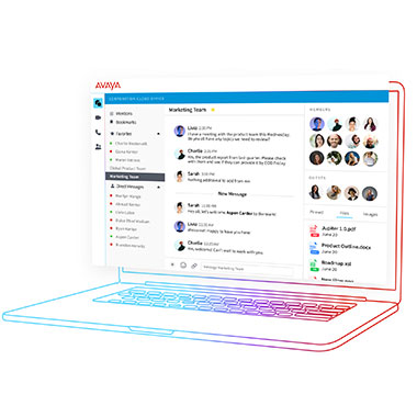 Laptop Aura private cloud illustration